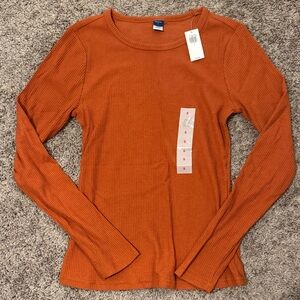 Old Navy Women's Rust Long Sleeve Tee